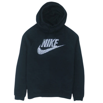 Nike Womens Black M Pullover Hoodie with Logo Print