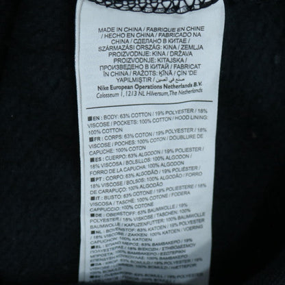 Nike Womens Black M Pullover Hoodie with Logo Print