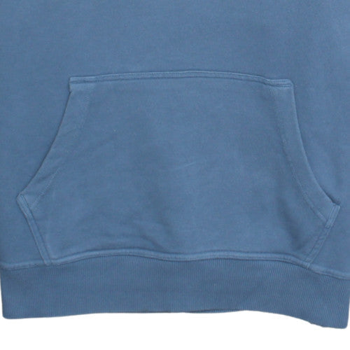 Quiksilver Mens Blue Pullover Hoodie L Surf Logo Fleece Sweatshirt