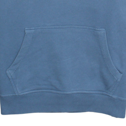 Quiksilver Mens Blue Pullover Hoodie L Surf Logo Fleece Sweatshirt