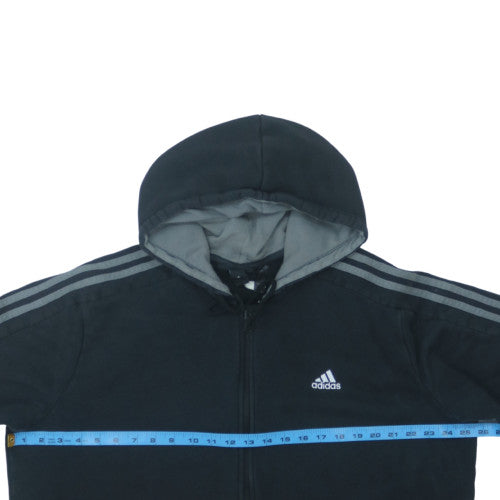 Adidas Mens Black 2XL Full Zip Hoodie Sweatshirt Fleece