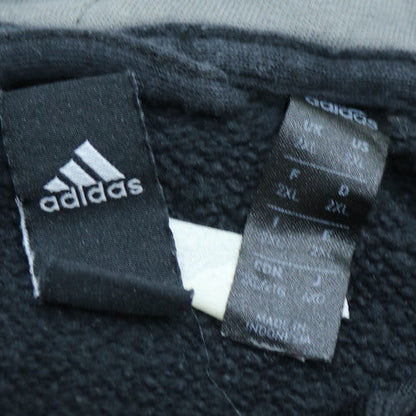 Adidas Mens Black 2XL Full Zip Hoodie Sweatshirt Fleece