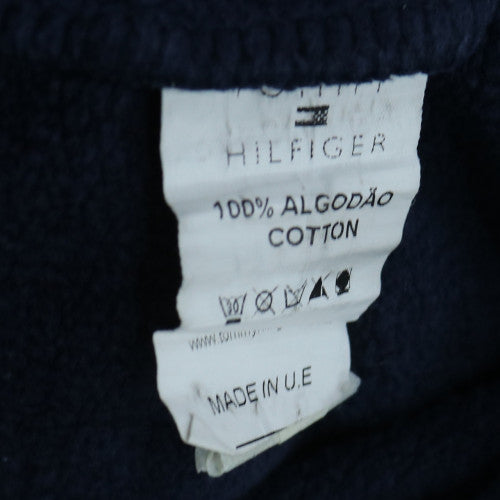 Tommy Hilfiger Men's Blue Pullover Hoodie M NYC Graphic Cotton