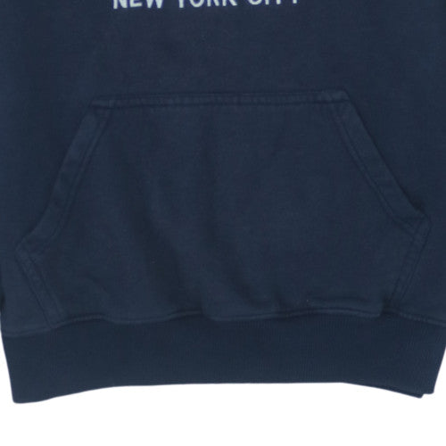 Tommy Hilfiger Men's Blue Pullover Hoodie M NYC Graphic Cotton