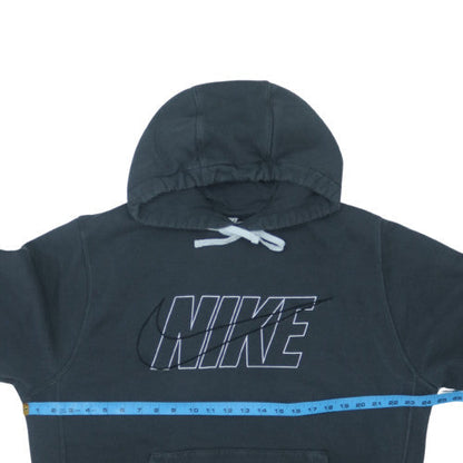 Nike Men’s Grey Pullover Hoodie L Logo Graphic Fleece Sweatshirt