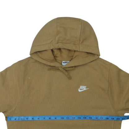 Nike Women’s Camel Brown Pullover Hoodie Size S Fleece Lined Sweatshirt