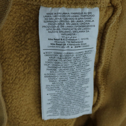 Nike Women’s Camel Brown Pullover Hoodie Size S Fleece Lined Sweatshirt