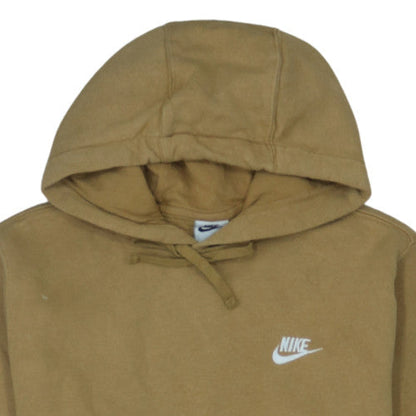 Nike Women’s Camel Brown Pullover Hoodie Size S Fleece Lined Sweatshirt