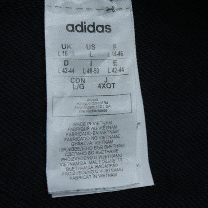Adidas Womens Black 1/2 Zip Hooded Pullover Sweatshirt Size 16