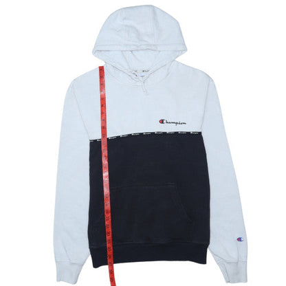 Champion Men's White Pullover Hoodie M Logo Fleece Athleticwear