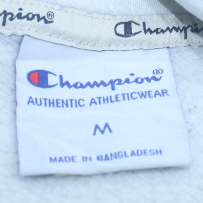 Champion Men's White Pullover Hoodie M Logo Fleece Athleticwear