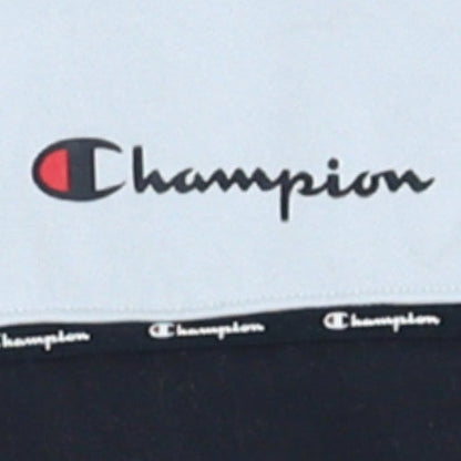 Champion Men's White Pullover Hoodie M Logo Fleece Athleticwear