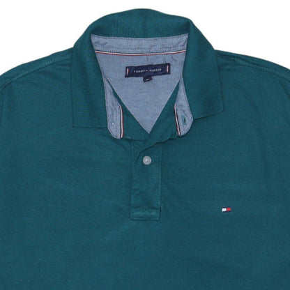 Tommy Hilfiger Men's Green Cotton Short Sleeve Polo Shirt XL
