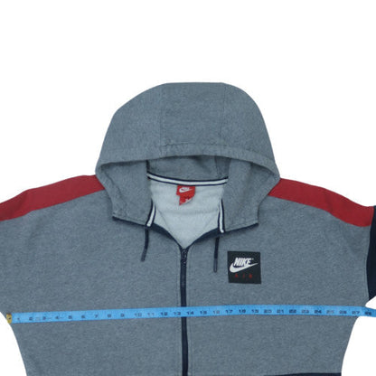 Nike Air Mens Grey Full Zip Hoodie XL Cotton Blend