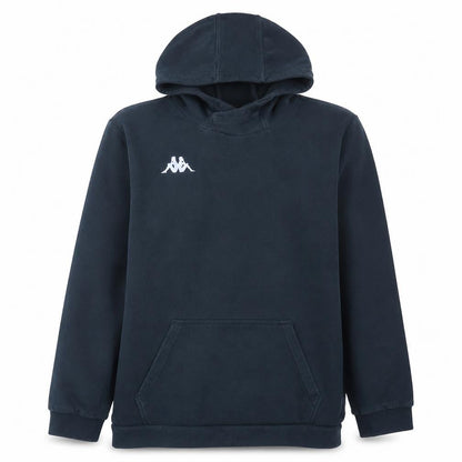 Kappa Men's Black Pullover Hoodie M Fleece Embroidered Logo Sportswear