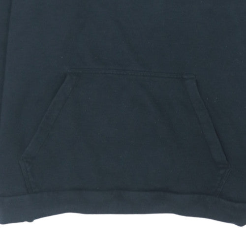 Kappa Men's Black Pullover Hoodie M Fleece Embroidered Logo Sportswear