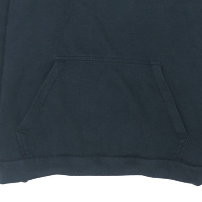Kappa Men's Black Pullover Hoodie M Fleece Embroidered Logo Sportswear
