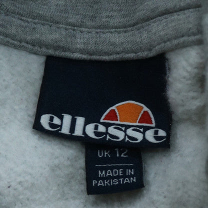 Ellesse Women's Grey Pullover Hoodie UK 12 Cotton Blend Logo