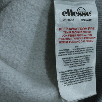 Ellesse Women's Grey Pullover Hoodie UK 12 Cotton Blend Logo