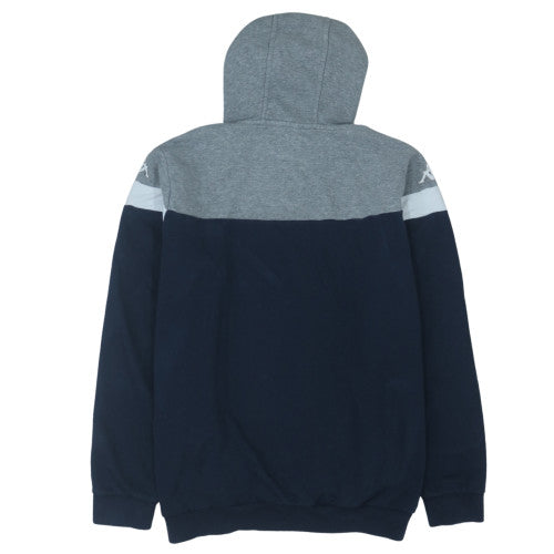 Kappa Men's Grey Blue XL Pullover Hoodie Football Graphic Sweatshirt