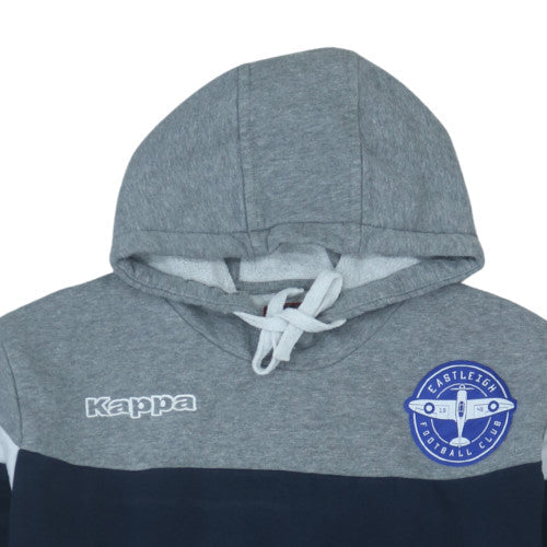Kappa Men's Grey Blue XL Pullover Hoodie Football Graphic Sweatshirt