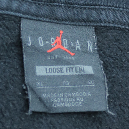 Jordan Men's Black XL Loose Fit Pullover Hoodie