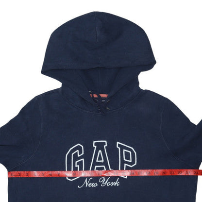 GAP Women Navy Blue XL Pullover Hoodie New York Logo Cotton Blend
