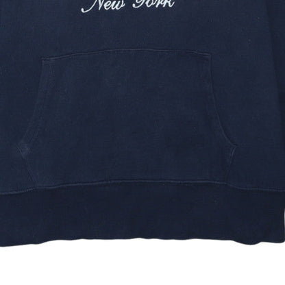 GAP Women Navy Blue XL Pullover Hoodie New York Logo Cotton Blend