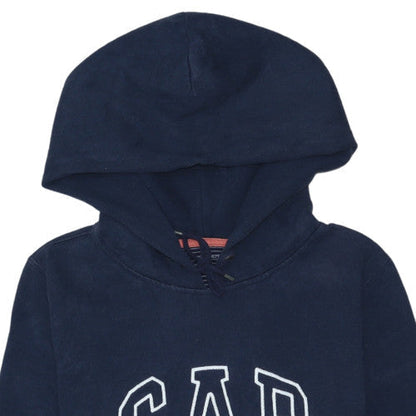 GAP Women Navy Blue XL Pullover Hoodie New York Logo Cotton Blend