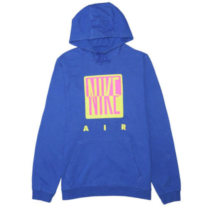 Nike Men's Blue Pullover Hoodie L Graphic Print Sportswear