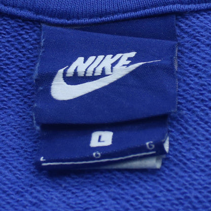 Nike Men's Blue Pullover Hoodie L Graphic Print Sportswear