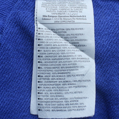 Nike Men's Blue Pullover Hoodie L Graphic Print Sportswear