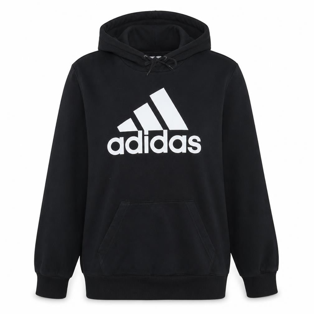 Adidas Womens Black Pullover Hoodie Size S Logo Print Casual