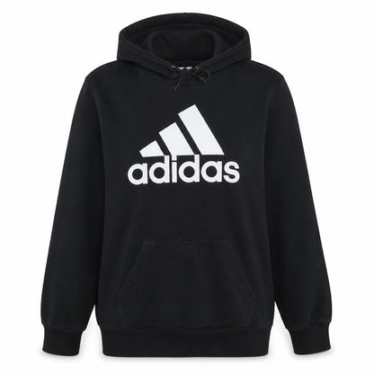Adidas Womens Black Pullover Hoodie Size S Logo Print Casual