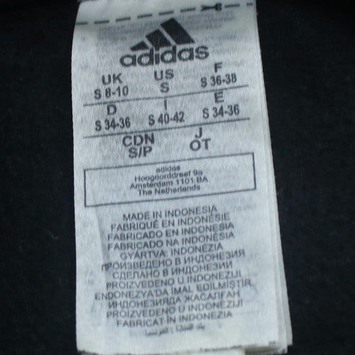Adidas Womens Black Pullover Hoodie Size S Logo Print Casual