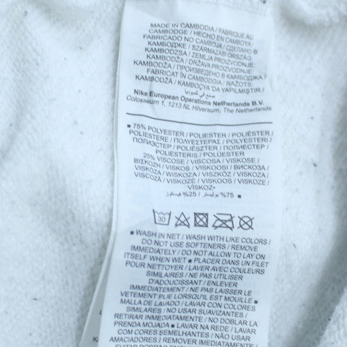 Nike Men's White XL Dri-Fit Pullover Hoodie with Logo