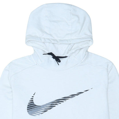 Nike Men's White XL Dri-Fit Pullover Hoodie with Logo