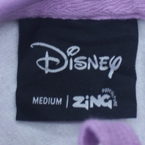 Disney Women Purple Blue Stitch Pullover Hoodie Medium Gradient Cute Weird