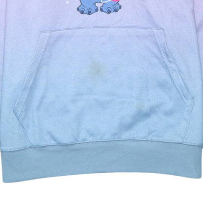 Disney Women Purple Blue Stitch Pullover Hoodie Medium Gradient Cute Weird