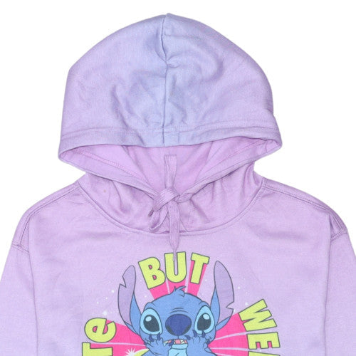 Disney Women Purple Blue Stitch Pullover Hoodie Medium Gradient Cute Weird