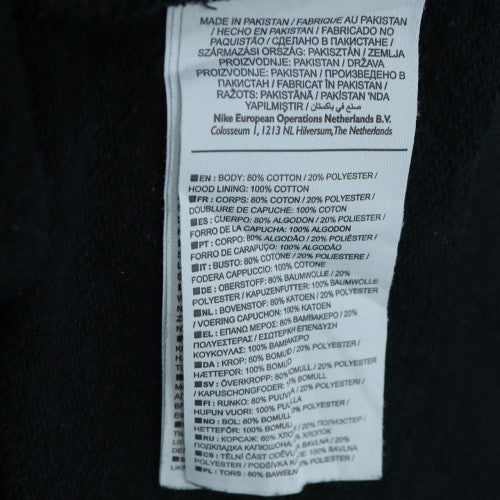 Nike Men's Black Pullover Hoodie M Logo Fleece Sweatshirt