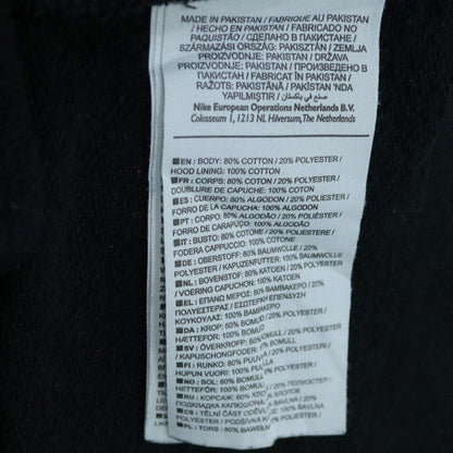 Nike Men's Black Pullover Hoodie M Logo Fleece Sweatshirt