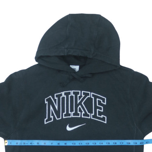 Nike Women's Black Pullover Hoodie Small 100% Cotton Logo Sweatshirt