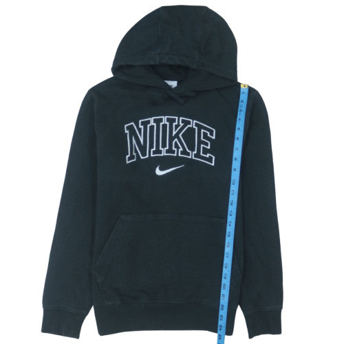 Nike Women's Black Pullover Hoodie Small 100% Cotton Logo Sweatshirt