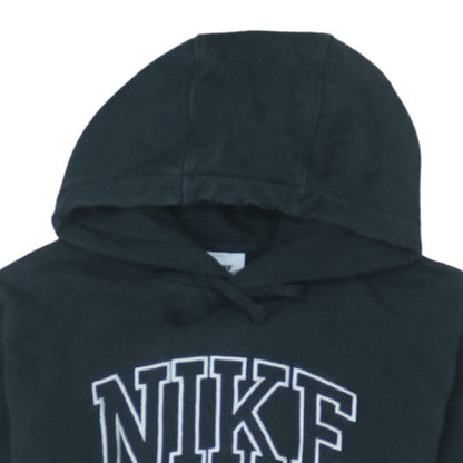 Nike Women's Black Pullover Hoodie Small 100% Cotton Logo Sweatshirt