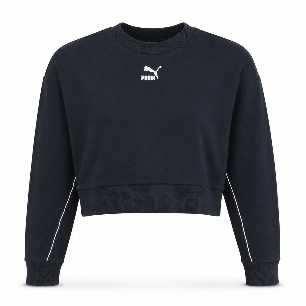 Puma Women's Black Small Crew Neck Pullover Sweatshirt