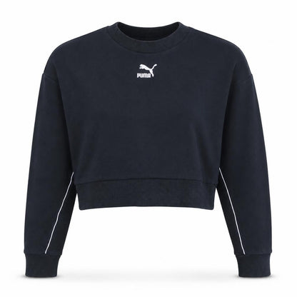 Puma Women's Black Small Crew Neck Pullover Sweatshirt