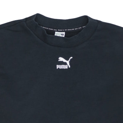 Puma Women's Black Small Crew Neck Pullover Sweatshirt
