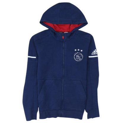 Adidas Ajax Men's Blue Full Zip Hoodie Size 5-6 Teen