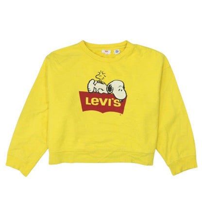 Levi's Women Yellow Snoopy Graphic Pullover Sweatshirt M